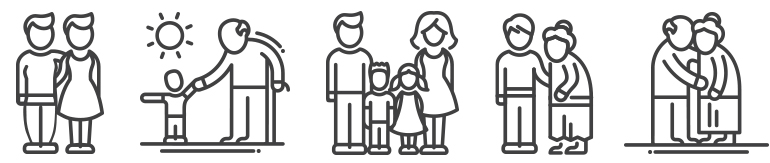 icons representing family members