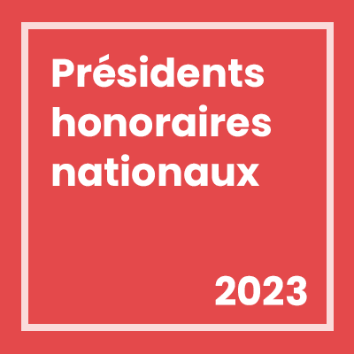 Présidents honoraires nationaux sur fond rouge