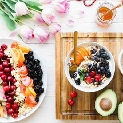  Aliments et fleurs pour le petit déjeuner