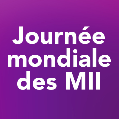 Texte "Journée mondiale des MII 2017" sur fond violet