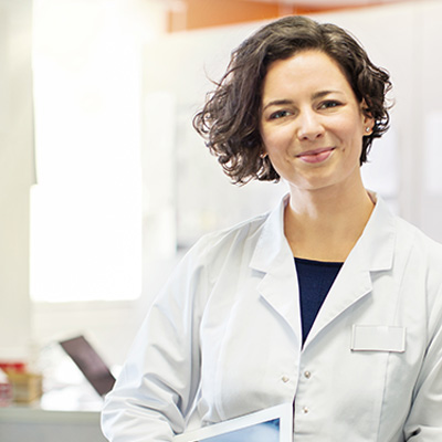 Women in Lab coat